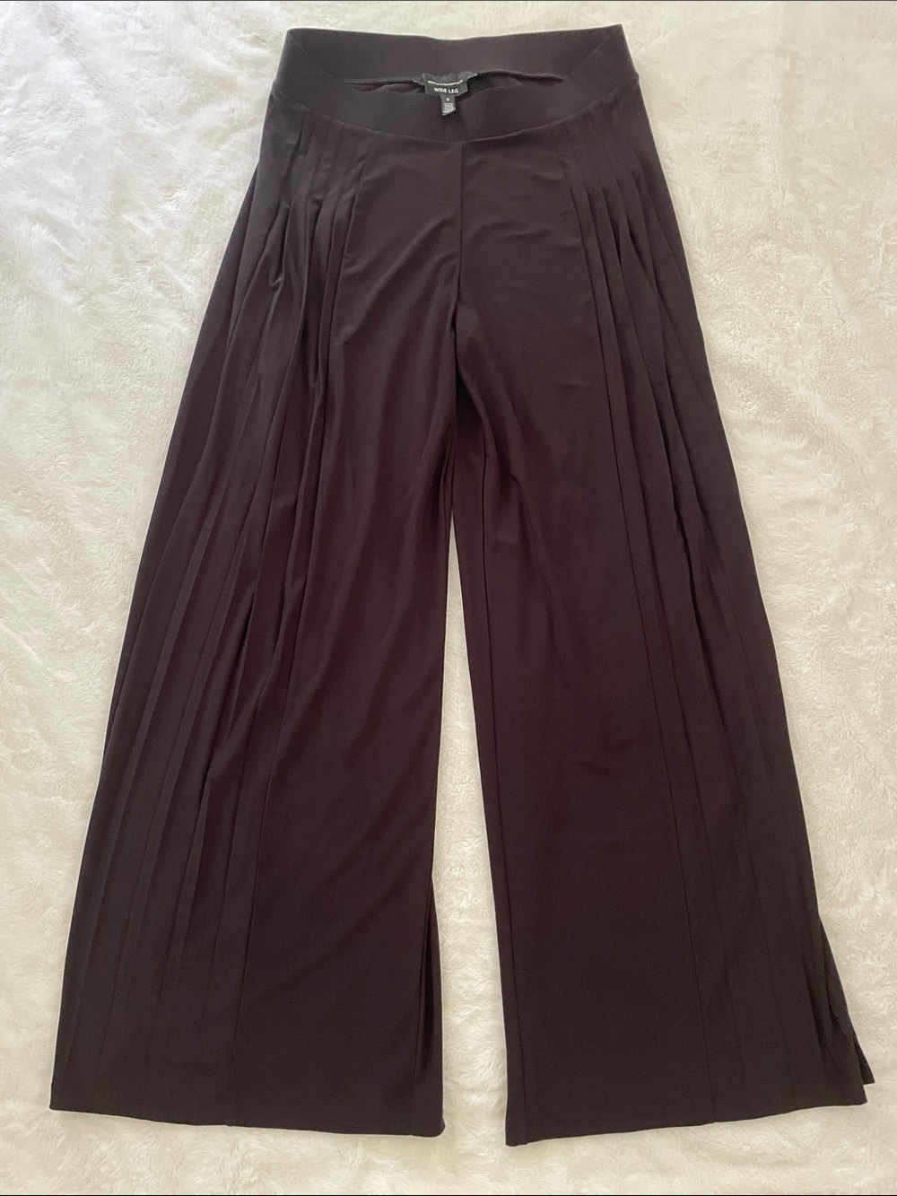 White House Black Market Wide Leg Pleated Pants - Black size S